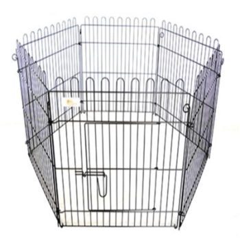 Innhegning/Valpegrind 60X60cm 6 seksjoner svart