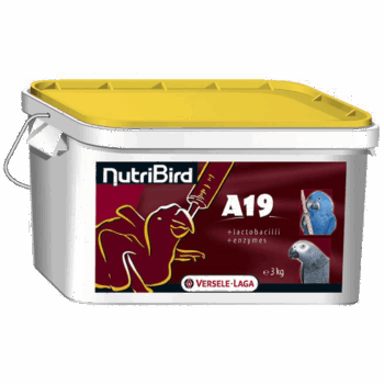 Nutribird Håndoppmating A19 3Kg 19%Protein Ara & Grå Jako