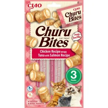 Ciao Churu snacks biter katt Kylling og Tunfisk med Laks 3stk