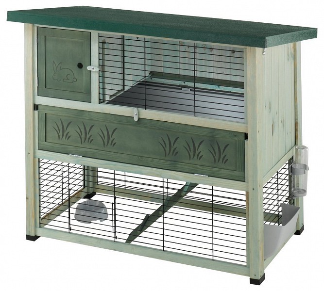 Utebur Ferplast Ranch 160 kanin og marsvin med utegård nede