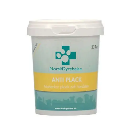 Norsk Dyrehelse Anti Plakk Kosttilskudd Hund og Katt 335g