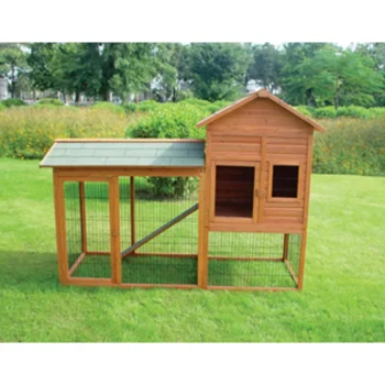 Kaninbur i tre med utegård (Ferie) – 180×91,5×150 cm