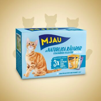 Mjau Pouch Multipack kju00f8tt og fisk i gele 12x85gr
