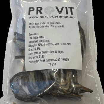 Provit tørket Lodde Fisk 70g