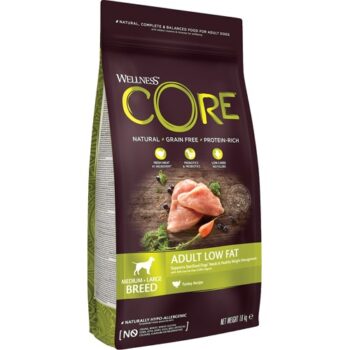 CORE Wellness Adult Low Fat Turkey Medium-Large Breed Hundemat